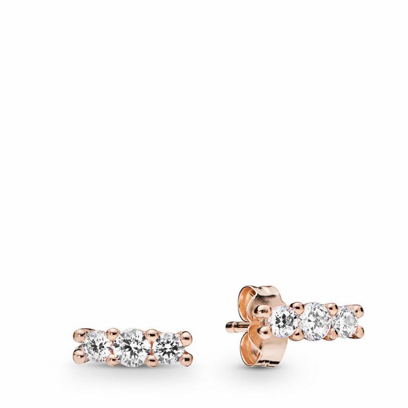 Pandora Australia Rose™ Sparkling Elegance Stud Earrings | BXPJIN250